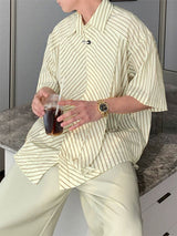 Men's Striped Casual Half Sleeve Shirt SKUL26986