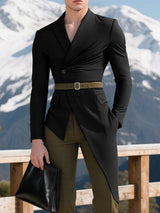 Men's Irregular Hem Long Sleeve Blazer SKUL23888