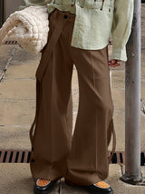 Mens Deconstructed Solid Color Sash Pant SKUK77369