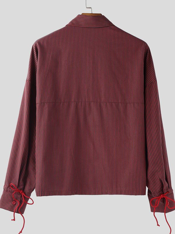 Men's Striped Casual Long Sleeve Shirt SKUL39030