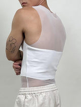 Mens Color-Blocked Sheer Tank SKUK96870