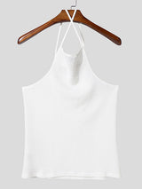 Men's Solid Color Cutout Casual Tank SKUL15381