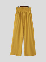 Mens Solid Color Textured Layered High Waist Pant SKUL18772