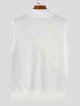 Mens Tiger Print Patchwork Casual Tank SKUL12861