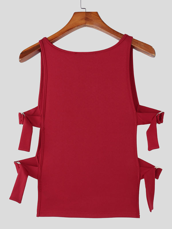 Men's Solid Color Side Hollow Casual Tank SKUL21020