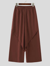 Men's Solid Color Layered Casual Pant SKUL29788