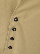 Mens Solid Color Sleeveless Button-Up Shirt SKUL02010