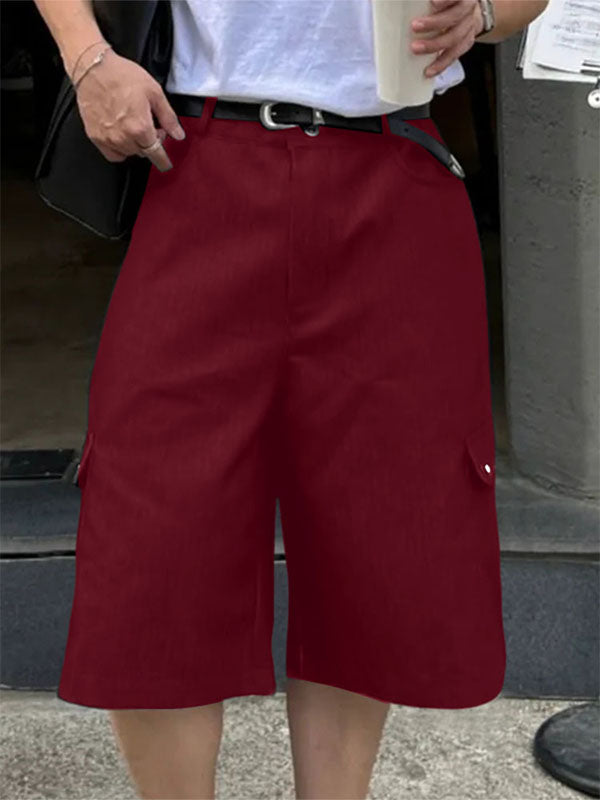 Men's Metal Stud Loose Fit Cropped Short SKUL24774