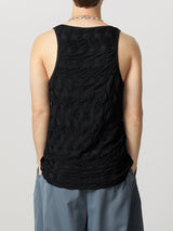 Mens Textured Mesh Spaghetti Strap Tank SKUK94647