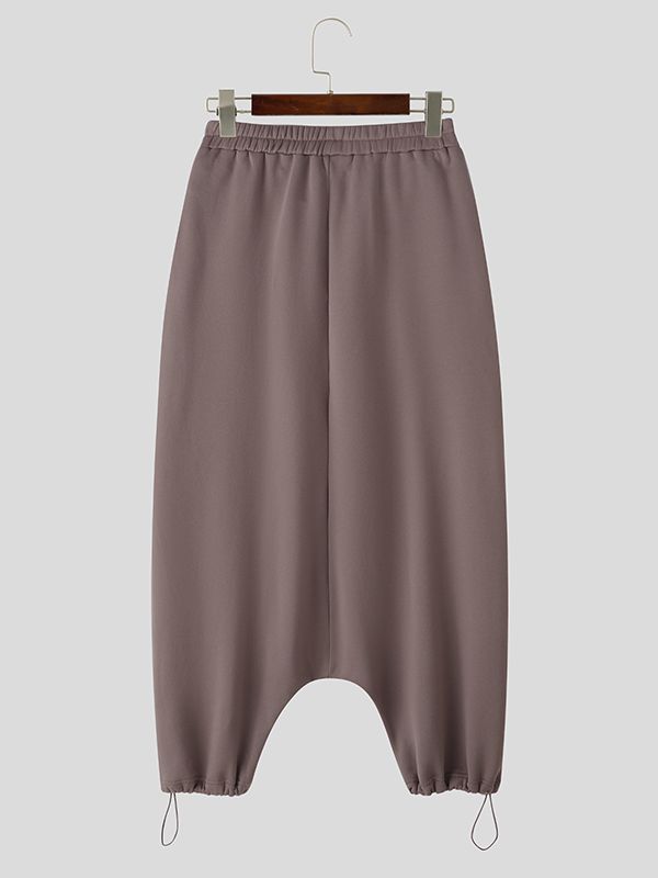 Men's Deconstructed Solid Color Drop Crotch Pant SKUL40291