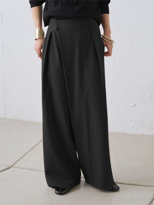 Men's Solid Color Wide Leg Casual Pant SKUL29776