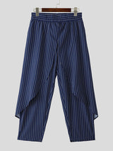 Mens Multi-Layered Striped Loose Fit Pant SKUL05736