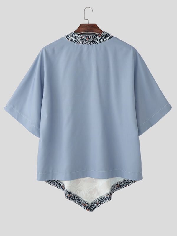 Mens Ethnic Print Short Sleeve T-Shirt SKUL13716