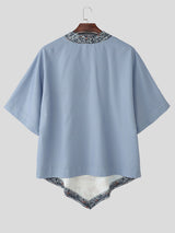 Mens Ethnic Print Short Sleeve T-Shirt SKUL13716