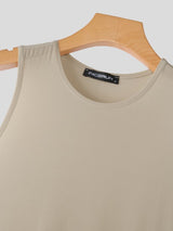 Men's Avant-garde Nightclub High Side Slits Trim Tank SKUL70303