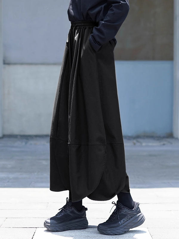 Mens Solid Color Wide-Leg Casual Pant SKUL17856