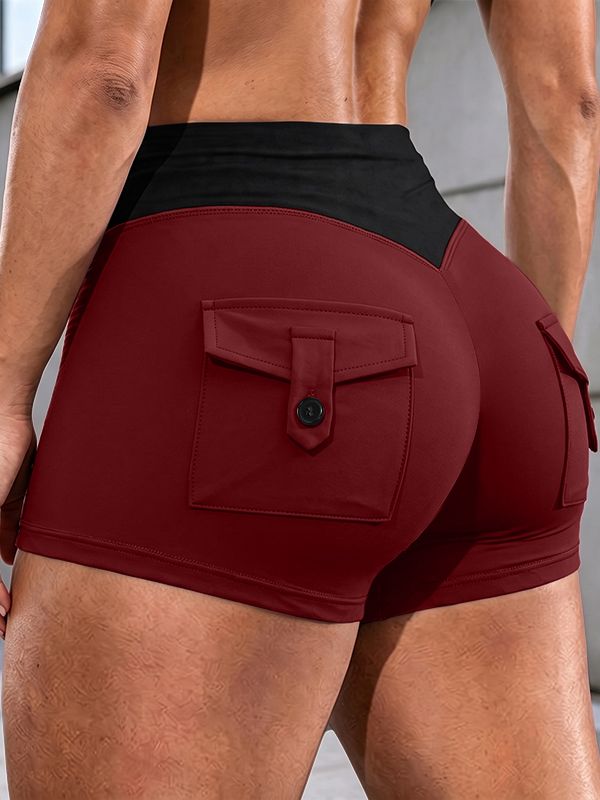 Men's Y2K High-Street Color-Blocked Glute-Enhancing Cargo Micro Short SKUL79633