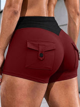 Men's Y2K High-Street Color-Blocked Glute-Enhancing Cargo Micro Short SKUL79633