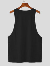 Mens Solid Scoop Neck Sleeveless Vest SKUK10275