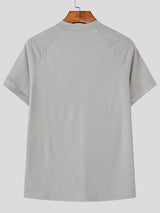 Men's Colorblock Knit Short Sleeve T-Shirt SKUL20161