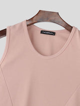 Men's Casual Textured Cropped Tank SKUL45404