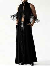 Men's Tassel Patchwork Textured Cardigan SKUL47661