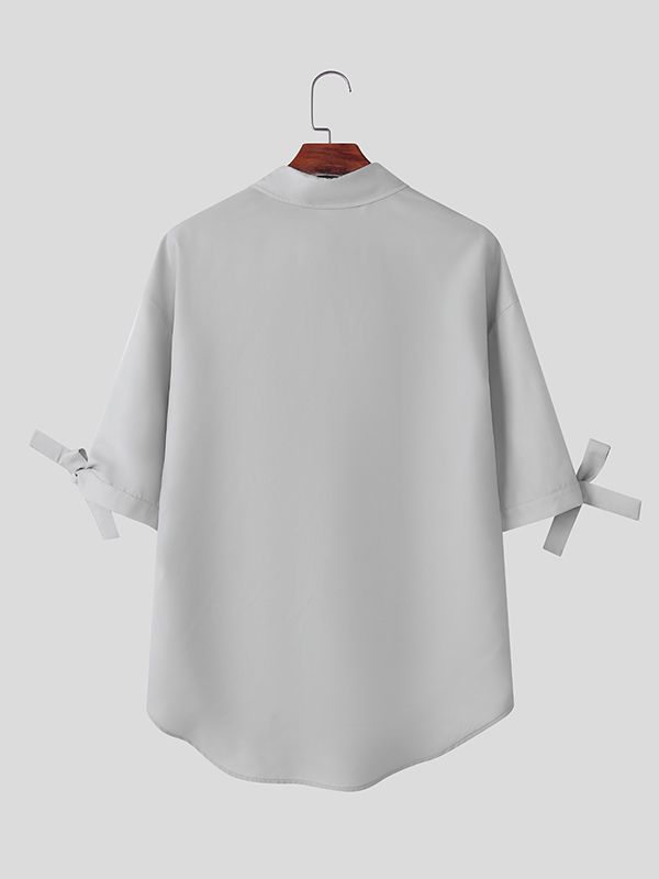 Men's Bow Tie Print Half Sleeve Shirt SKUL41039