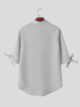 Men's Bow Tie Print Half Sleeve Shirt SKUL41039