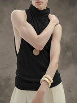Men's Minimalist High Neck Casual Tank SKUL26220