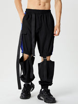 Mens Webbing Color Block Cut-Out Pant SKUK72756