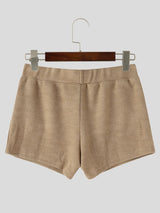 Men's High Street Urban Casual Textured Elastic Waist Short SKUL81050