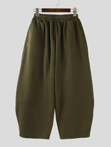 Men's Solid Wide Leg Casual Pant SKUL35277