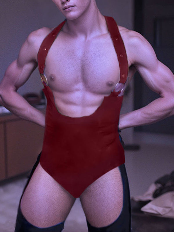 Mens Sexy Cutout Fitted Sleeveless Bodysuit SKUL03644