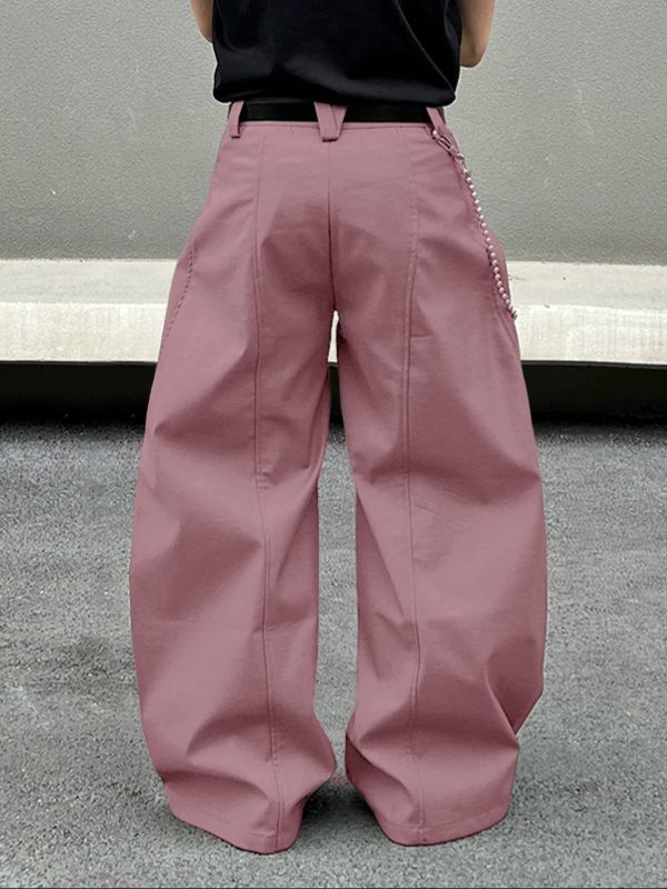 Men's Solid Wide Leg Loose Pant SKUL32838
