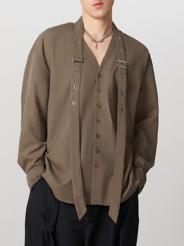 Mens Tie Design Long Sleeve Shirt SKUK80594