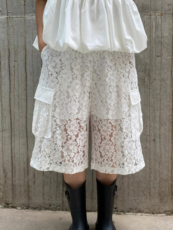 Mens Lace Print Sheer Short SKUL07543