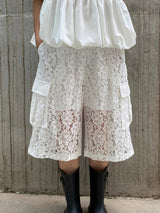 Mens Lace Print Sheer Short SKUL07543