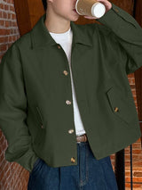 Men's Solid Color Loose Long Sleeve Jacket SKUL42406