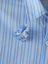 Mens 3D Floral Striped Long Sleeve Shirt SKUL07816