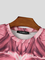 Men's Avant-Garde Party 3D Muscle Print Tight Fit Long Sleeve Round Neck T-shirt SKUL81070