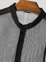 Men's Sheer Mesh Sleeveless Bodysuit SKUL18668