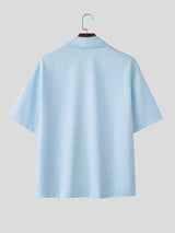 Men's Solid Color Short Sleeve T-Shirt SKUL38866