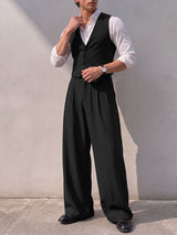 Men's Old Money Vintage Tailored Waistcoat Two Pieces Outfit SKUL75527