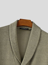 Men's Solid Knit Long Sleeve Sweater Cardigan SKUL35098