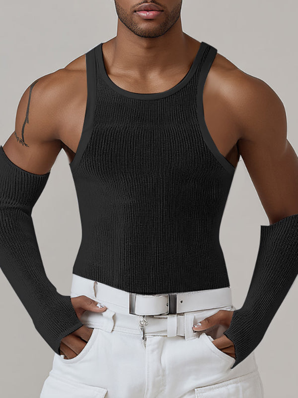 Mens Solid Color Casual Tank SKUL19778