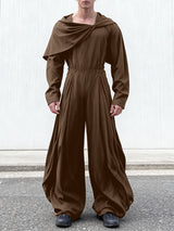 Men's Cape Loose Long Sleeve Jumpsuit SKUL50584
