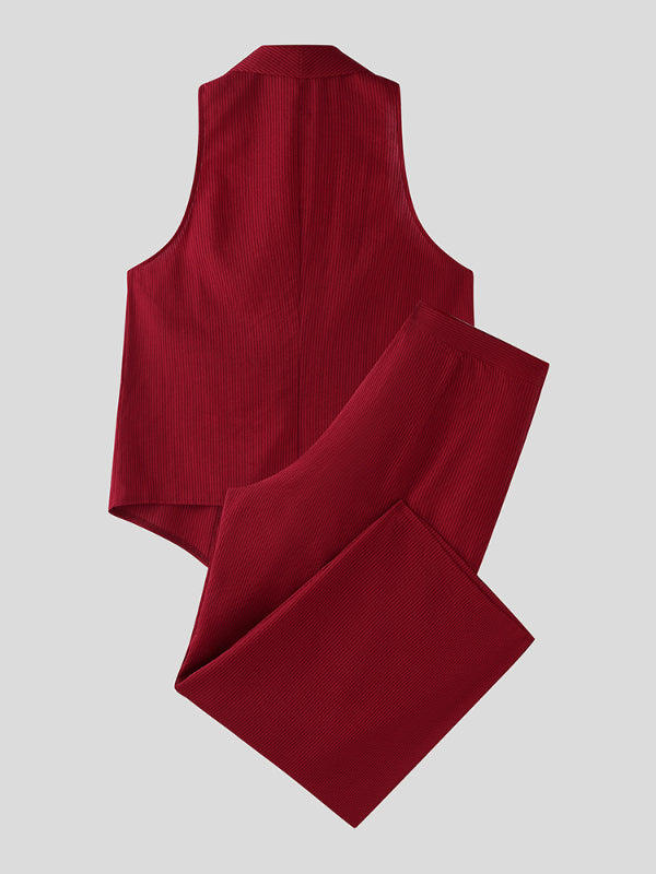 Men's Striped Casual Two Pieces Outfit SKUL21143