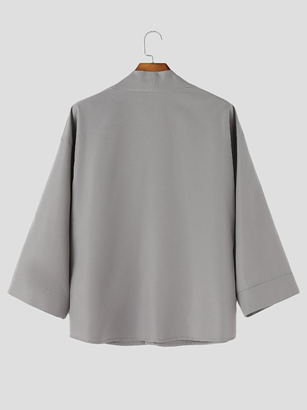 Men's 3D Long-Stem Rose Patch Overlap Shirt SKUL61944