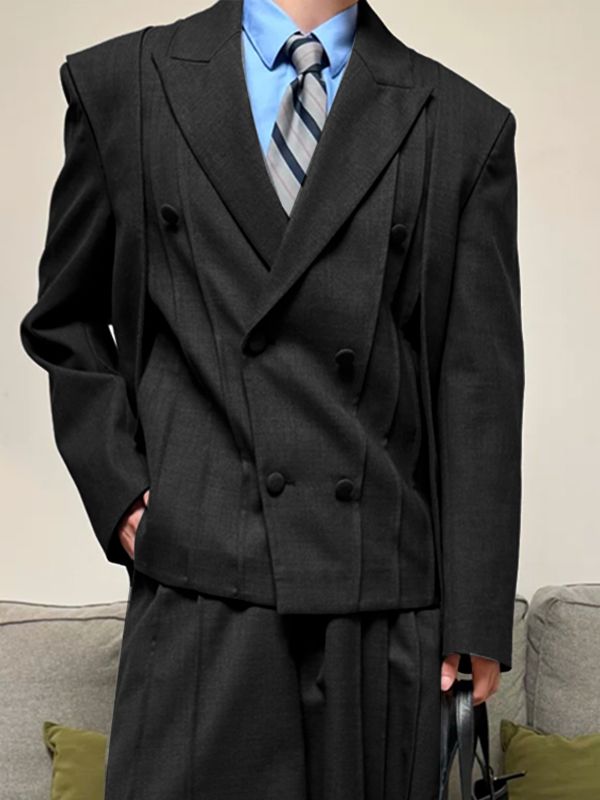 Men's Solid Casual Long Sleeve Blazer SKUL29789
