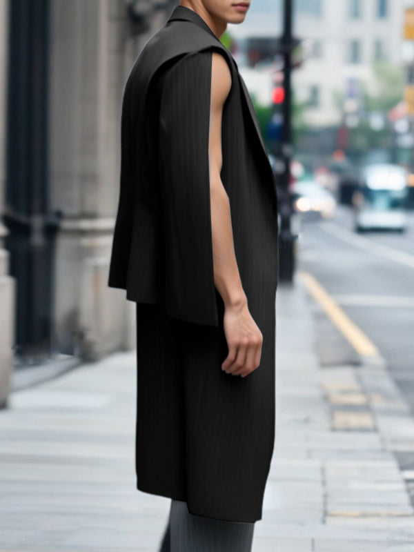 Men's Striped Split Long Sleeve Blazer SKUL22243